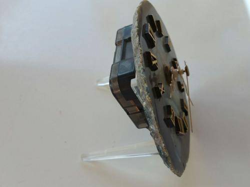 Stone Quartz Table Clock - with stand