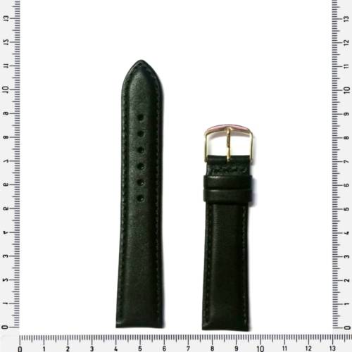 Strap, 20mm watch strap, genuine leather strap, black, Strap made in Germany