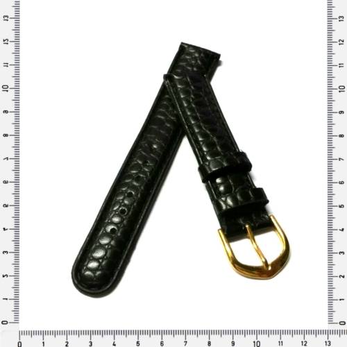 Strap, 18mm watch strap / genuine leather strap, black /  Strap made in Germany