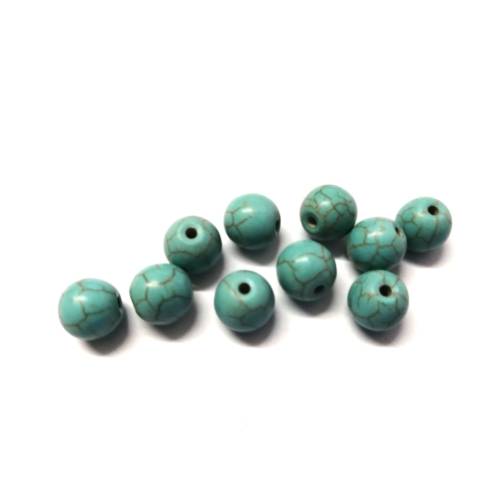 Beads / 10pcs / Synthetic Stone Howlite Beads /  10mm ball Beads / Beads for crafting
