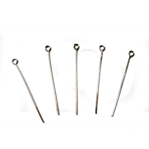 Eyepin 35mm Nickel- for jewellery crafting - 50pcs