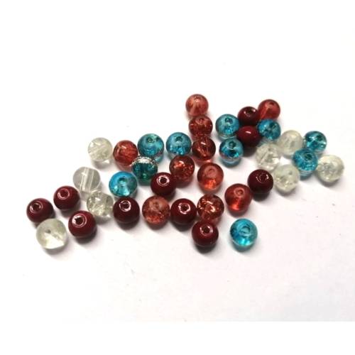 Beads / 38pcs Glass Beads, Bead MIX - 6mm, Beads for crafting