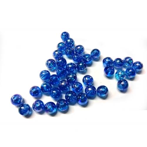 Beads / Acrylic Beads - 6mm -  40 pcs -glossy glass optic for jewellery crafting