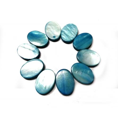 Beads / Shell  Beads +/-18x13mm - Oval - 10pcs / Beads for crafting