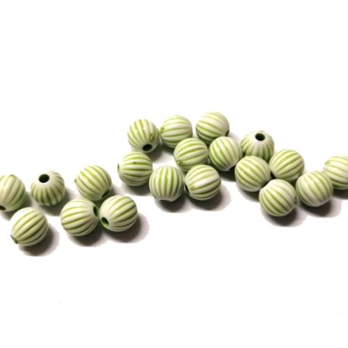 Beads / Acrylic Beads Ceramic Optic - 7mm -  20 pcs / Beads for crafting