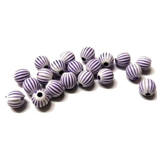 Beads / Acrylic Beads Ceramic Optic - 7mm -  20 pcs / Beads for crafting