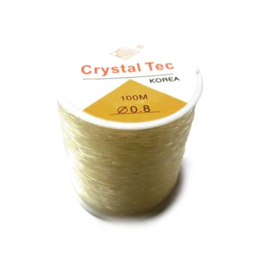 Elastics / Elastic String Crystal Tec / 0.8mm -  p. 100m-Roll / Beads for crafting
