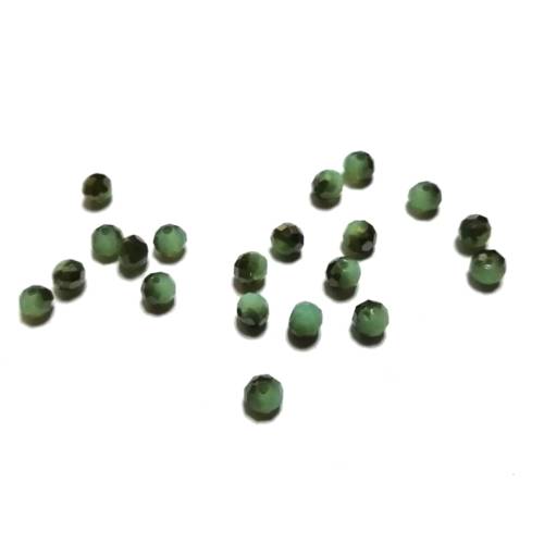 Beads - Crystal Beads - 4mm -smoked turquoise green   - 20pcs- Beads for crafting