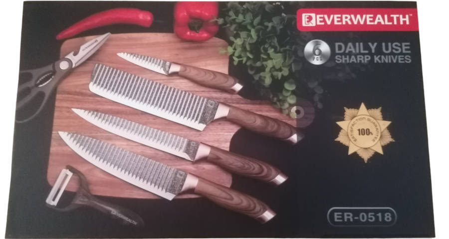 6 Piece Kitchen Knife Set