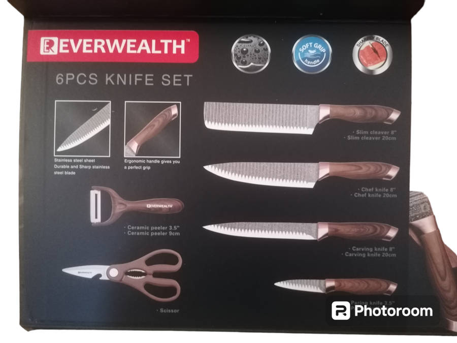 6 Piece Kitchen Knife Set