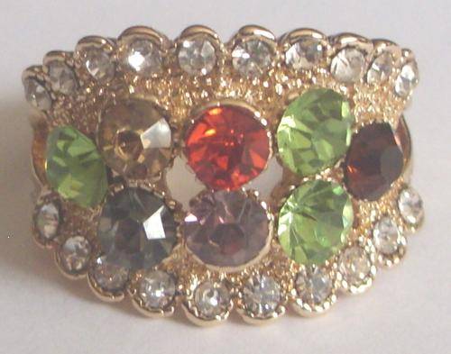 Stunning Gold Plated Multi Stone Simulation