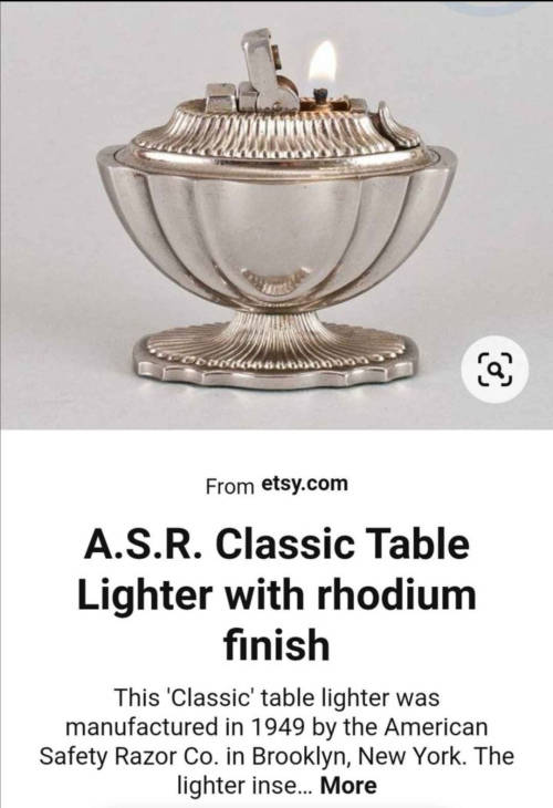 Rare ASR Classic Table Lighter 1940s in good condition