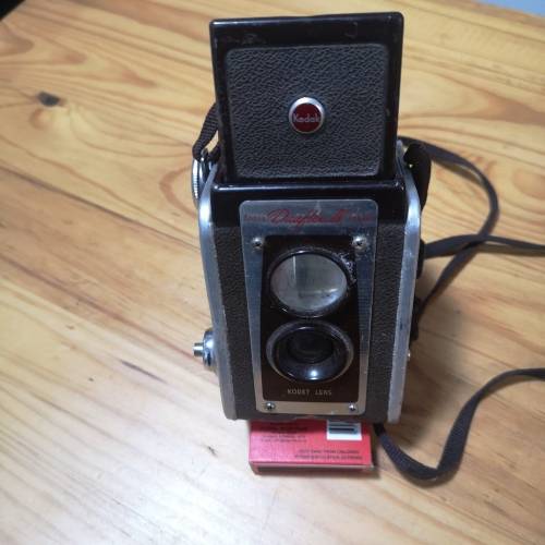 Rare Orange Kodak Duaflex II Art Deco Vintage Camera - circa 1950s - working