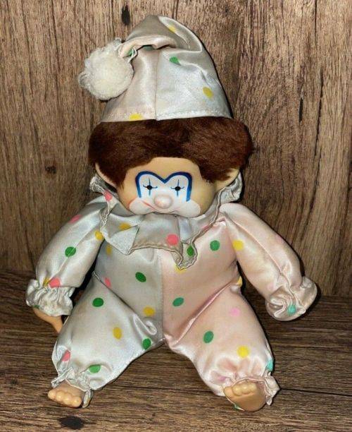 *Vintage* 1980s Corky Clown Monchici Doll dots. Very Rare, Collectible