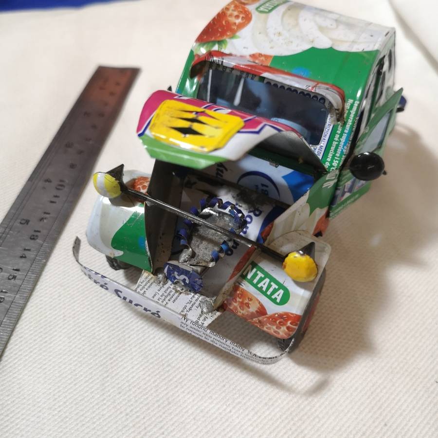 Recycled metal can Model Car. Good Attention to detail