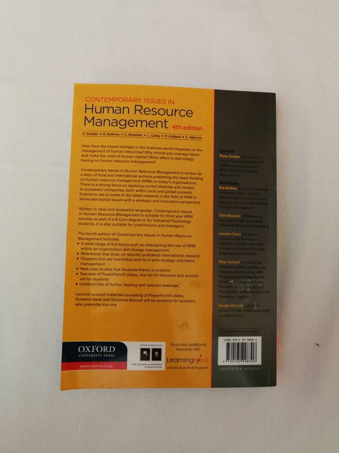 Contemporary Issues in Human Resource Management