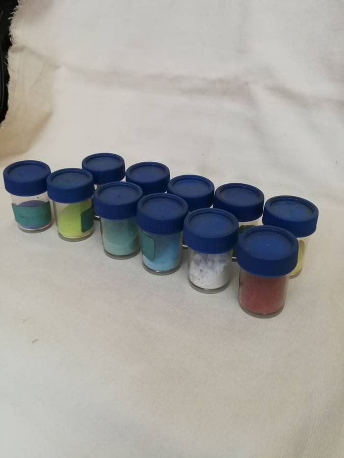 Glass Opaque Enamel Assortment For Metals. Vintage enamel powder set.