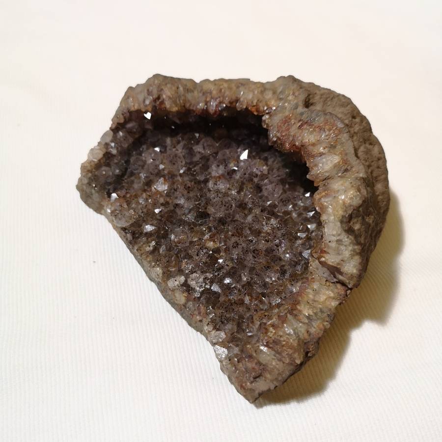 Quartz Geode with rock outer