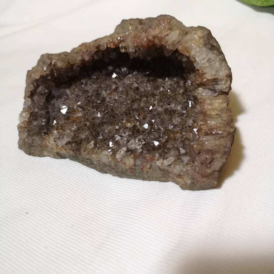 Quartz Geode with rock outer