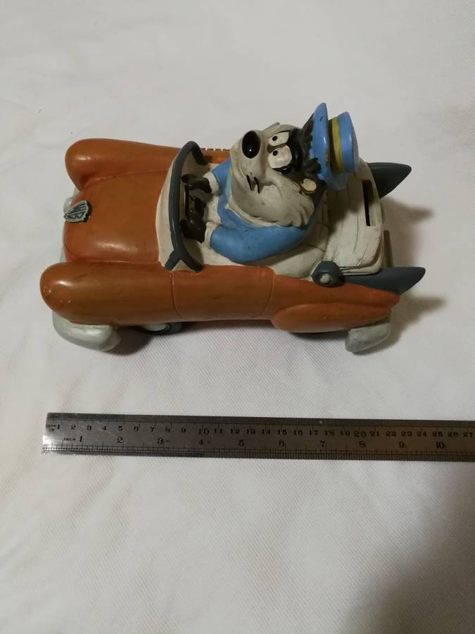 Rare 1994 Warner Bros Tasmanian Devil Taz Coin Car Piggy Bank