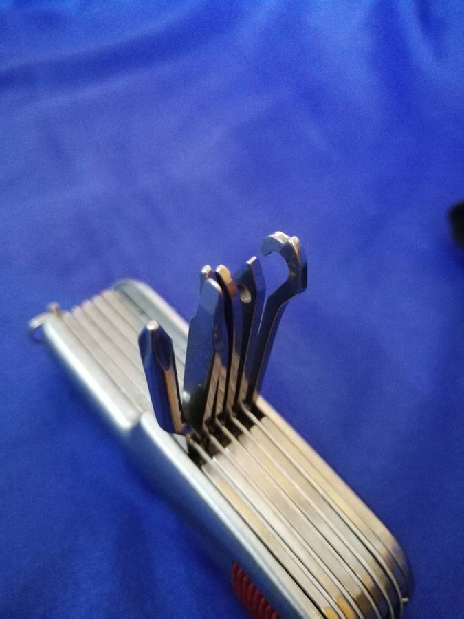 Multi-function Pocket Knife set with torch. Stainless steel