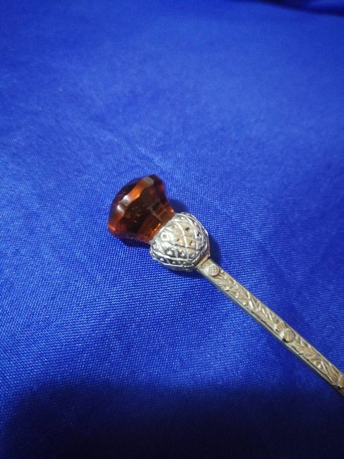 Vintage Exquisite Silver Scottish Thistle Teaspoon- Made in G Britain