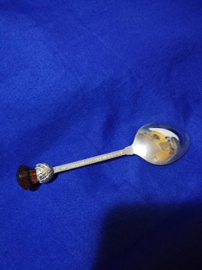 Vintage Exquisite Silver Scottish Thistle Teaspoon- Made in G Britain