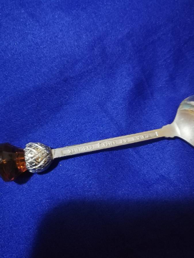 Vintage Exquisite Silver Scottish Thistle Teaspoon- Made in G Britain