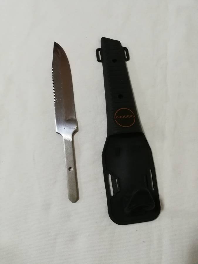 Solmucol Vintage Divers Knife with scabbard- Needs handle