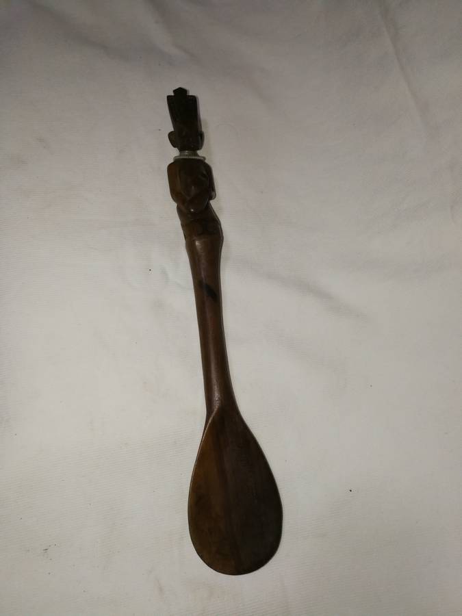Vintage Carved Wooden African Spoon