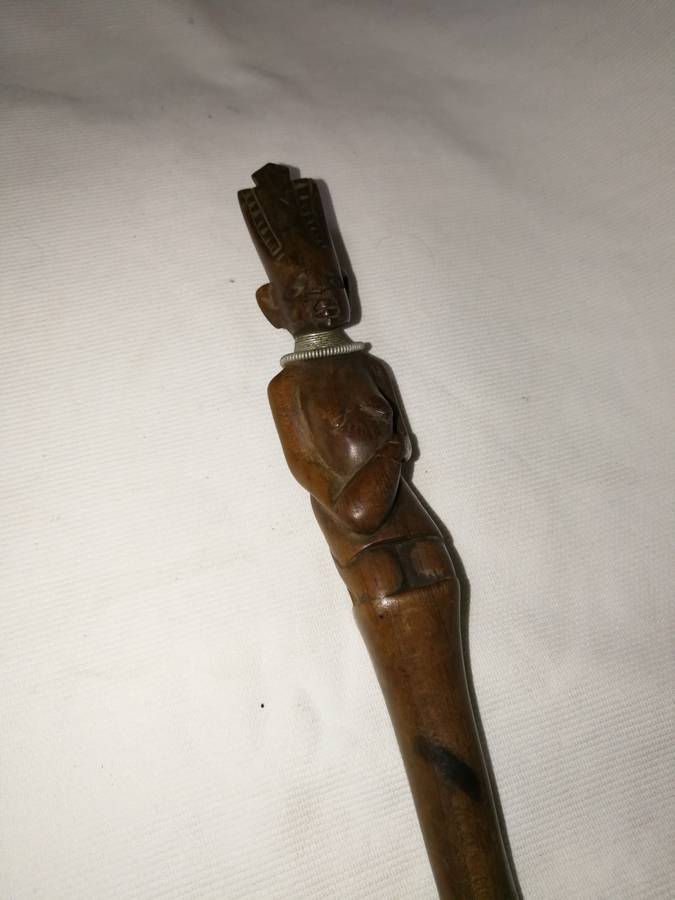 Vintage Carved Wooden African Spoon