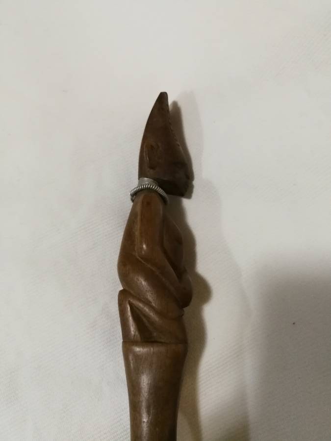 Vintage Carved Wooden African Spoon