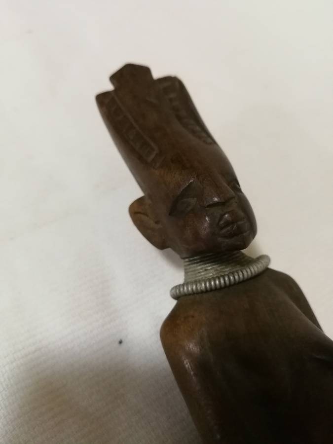 Vintage Carved Wooden African Spoon