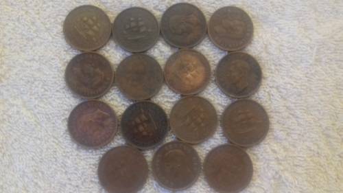 South Africa  1/2 Pennies 15