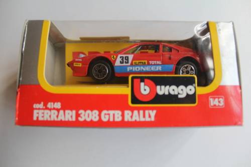 Burago Ferrari 308 GTB Rally 1/43 Mint in Box
