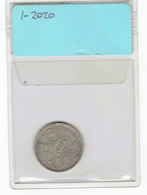 ZAR 1896 SIXPENCE