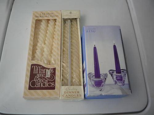 SOLID GLASS CANDLEHOLDERS / BORGONOVO CANDELIERI MADE IN ITALY WITH 5 CANDLES