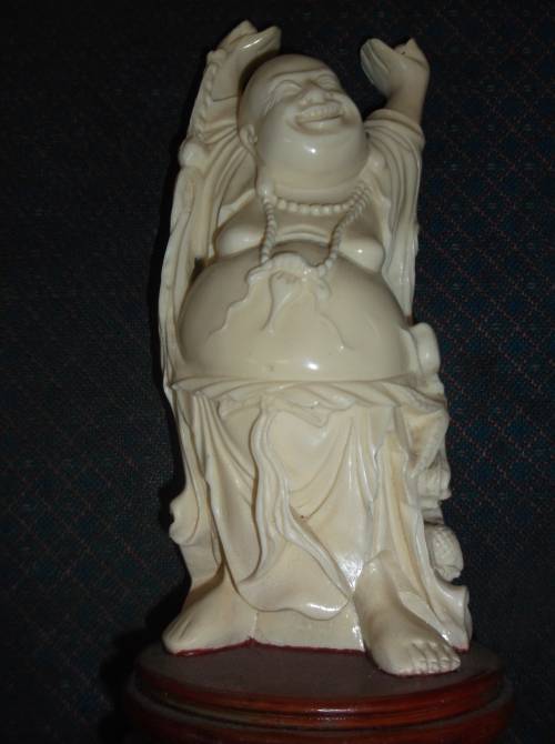 LAUGHING BUDDHA ( MOLDED CAST RESIN )