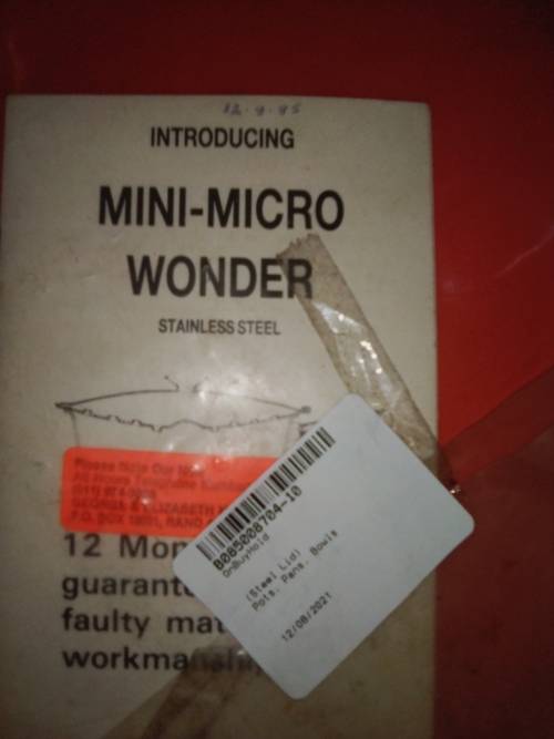 WONDER COOKER LID. STAINLESS STEEL.