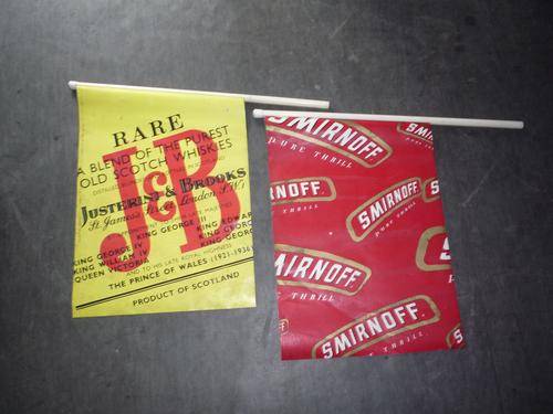 Smirnoff Vodka & J&B Whiskey P.V.C Flags - Size: 400 x 600mm