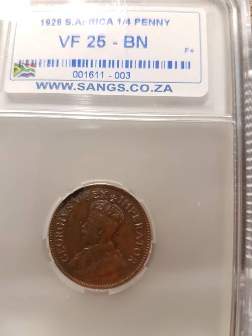 1928 1/4d VF25