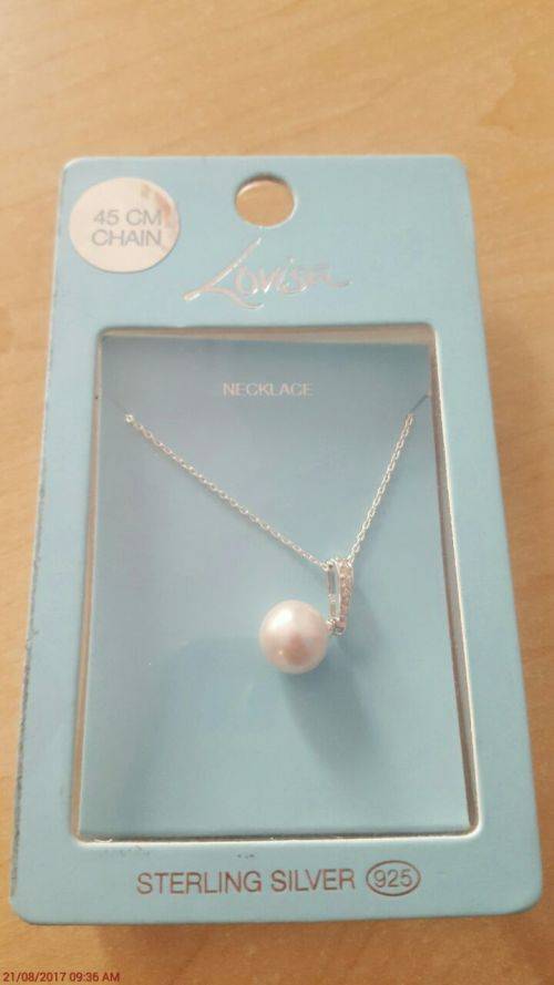 Lovisa Necklace Sterling Silver925 on auction now!!! 45cm chain Pearl