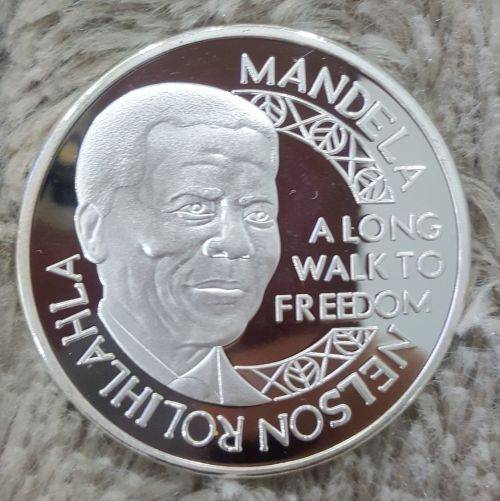 Nelson Mandela 1993 Silver plated coin # On auction Now!!!