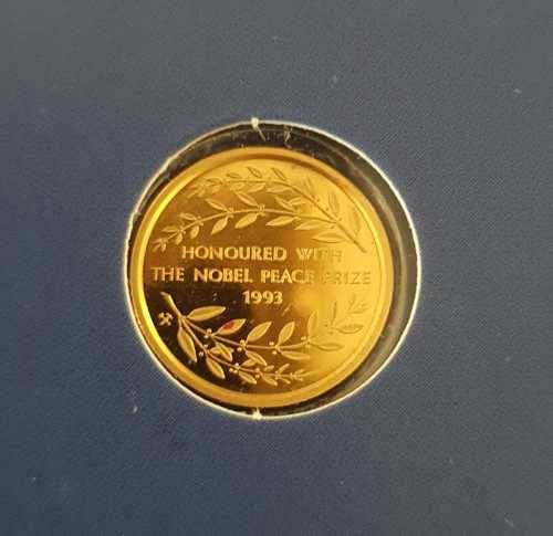 Nelson Mandela NOBEL PEACE LAUREATE 1993 COMMEMORATIVE MEDAL on Auction Now!!!