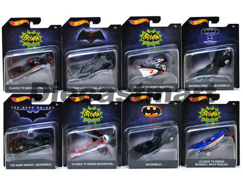 Batman Hotwheels 1:55 Scale collection all 8 units (extremely rare )Complete collection 100%Original
