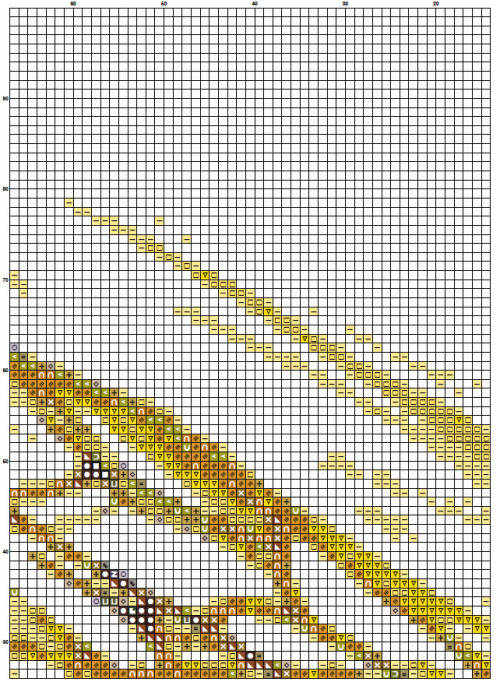 Honey Bee 1 Cross Stitch Pattern PDF - Insect Watercolor Cross Stitch Pattern