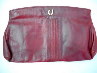 MAROON CLUTCH BAG LEATHER