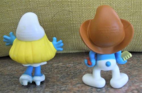 Smurf, assortment of 5, approx.70 - 80 mm high