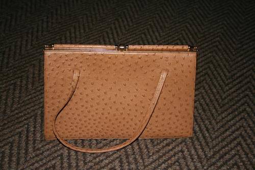 OSTRICH LEATHER HANDBAG