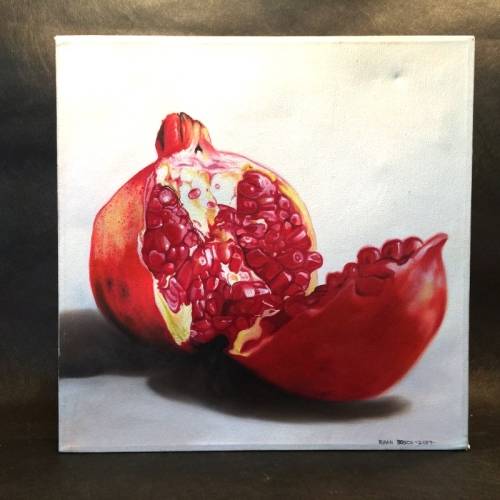 Original Riaan Bosch Still Life (Oil on Stretched Canvas - 400 x 400)